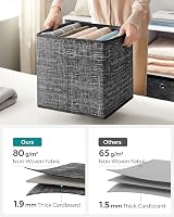SONGMICS Storage Boxes Set of 6 Non-Woven Fabric 33 cm Cube with Handles view 6