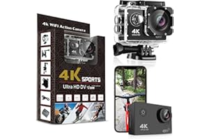 FREEZE2TRIM Pro Xtreme 4K Action Camera - Ultra HD Waterproof Camera Video Camera with Wi-Fi, 170° Wide Angle Lens, Image Stabilization, Multiple Mounting Options - Perfect Underwater Camera Snorkeling