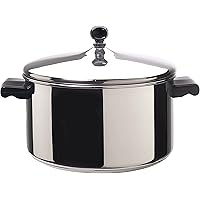 Farberware Classic Stainless Steel 6-Quart Stockpot with Lid, Stainless Steel Pot with Lid, Silver