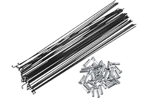 X AUTOHAUX 36 Pcs Bicycle Steel Spokes 14G Bike Spoke with Nipples for Most Bicycle
