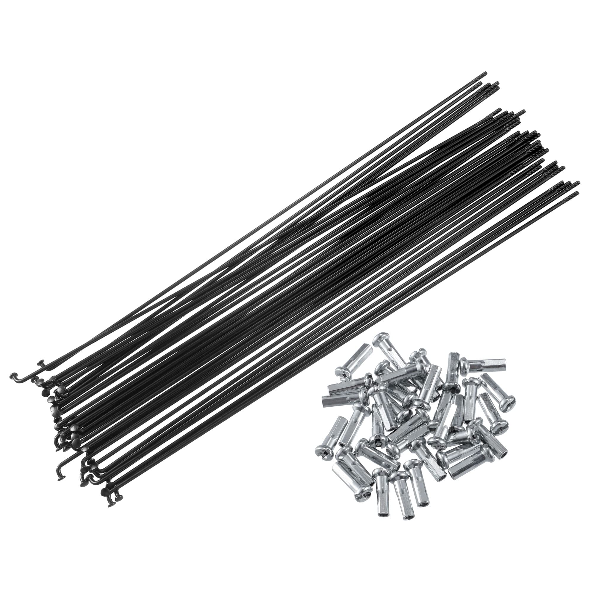 X AUTOHAUX 40 Pcs Bicycle Steel Spokes 14G Bike Spoke 263mm Length with Nipples
