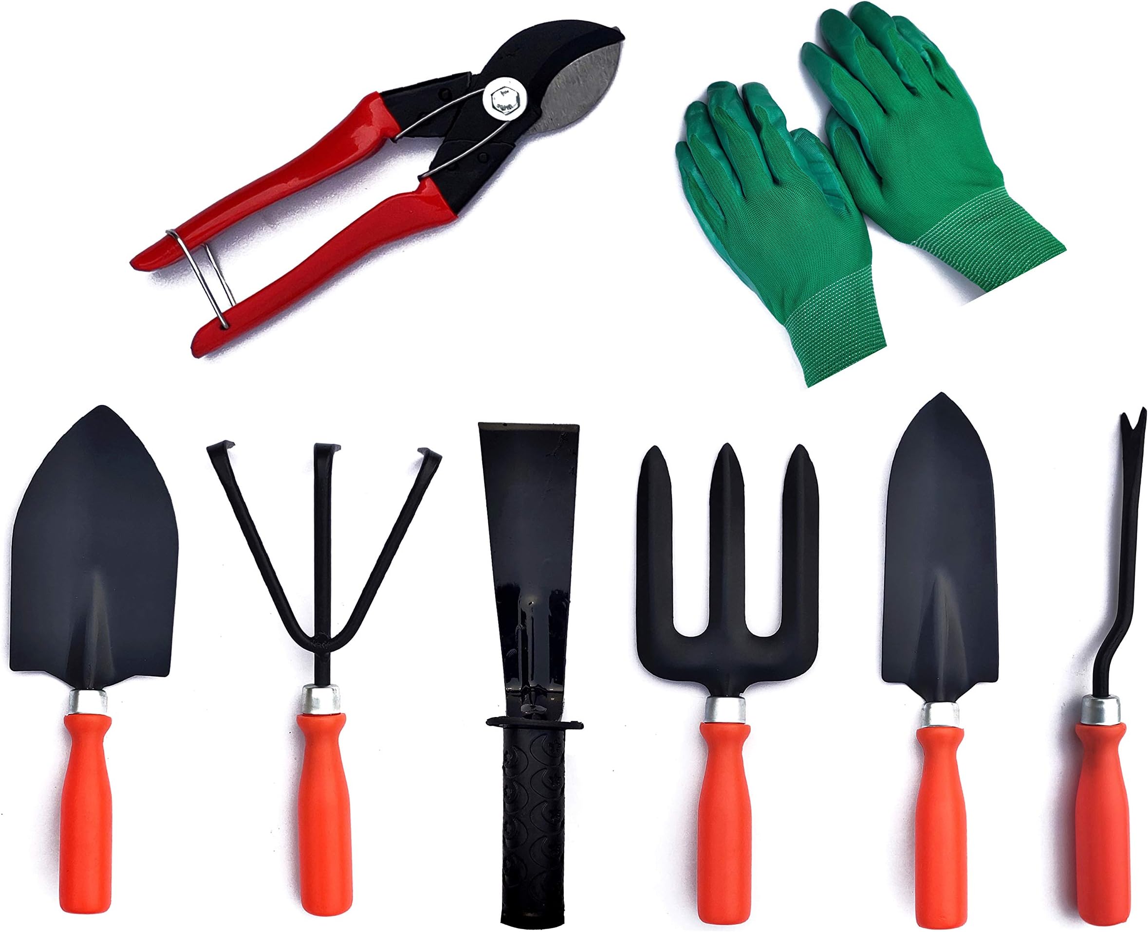 DAFFODIL garden tools Set of 8 with Double Cut and Medium Khurpi Garden Tool kit