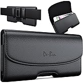 DeBin Belt Holster Case for iPhone 16, 16e, 15, 14, 13, 12 & Pro Models, 11 Pro, Xs, X, Cell Phone Pouch with Belt Clip, Phone Holder Medium, Black