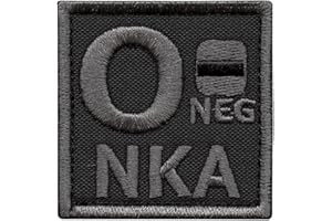 LEGEEON Subdued O NEG O- NKA Blood Type ACU Morale Army Tactical Embroidery Fastener Patch
