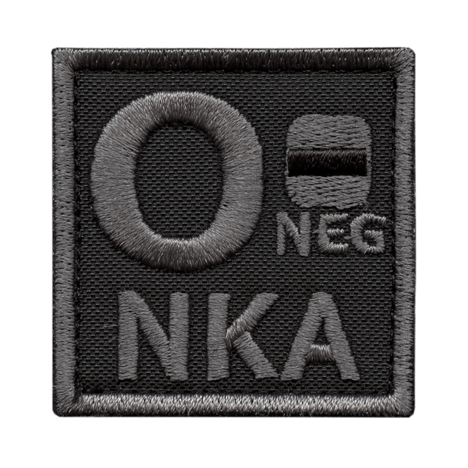 Subdued O NEG O- NKA Blood Type ACU Morale Army Tactical Embroidery Fastener Patch