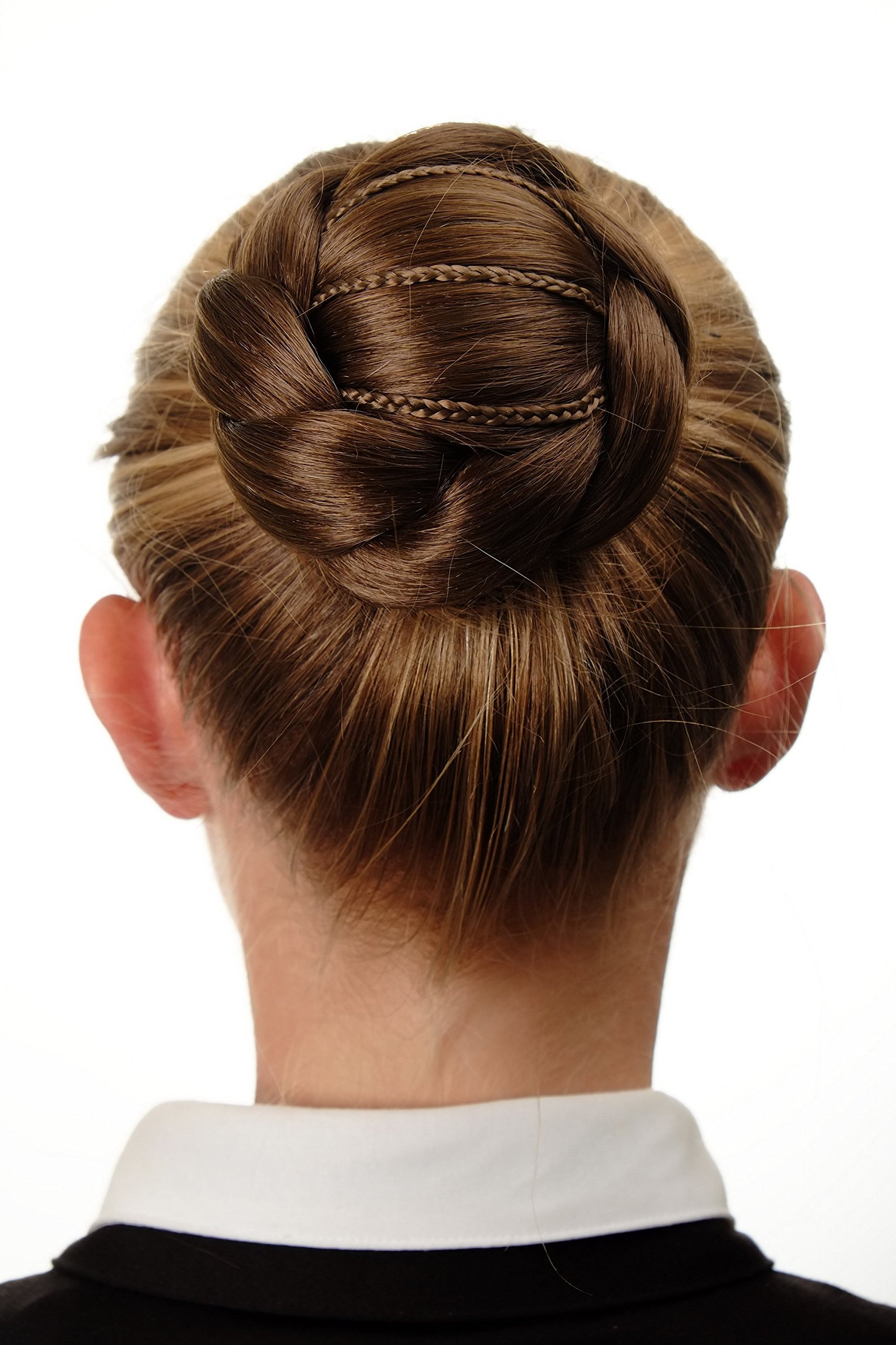 WIG ME UP - N672-12 Hairbun Hairpiece bun hair knot braided elaborate traditional custom gold brown