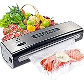 Vacuum Sealer Machine, meidong Vacuum Sealer Machine Built in Air Sealing System w/Starter Kit, Dry & Moist Food Modes, Easy 