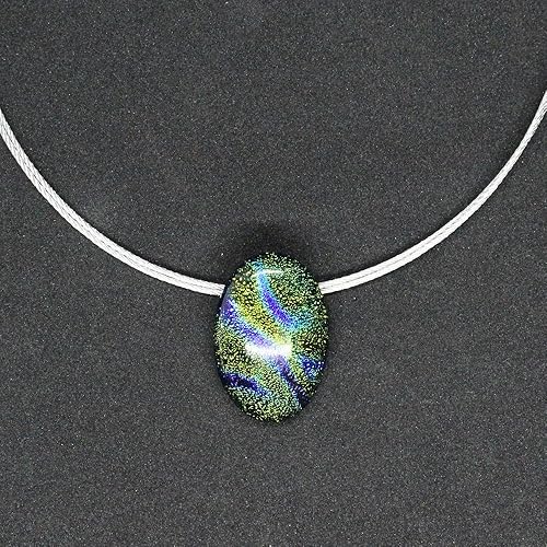 Amazon Cipin Glas 星空ガラスネックレス オーバル型 ネックレス 通販