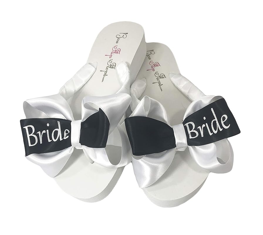 white glitter flip flops