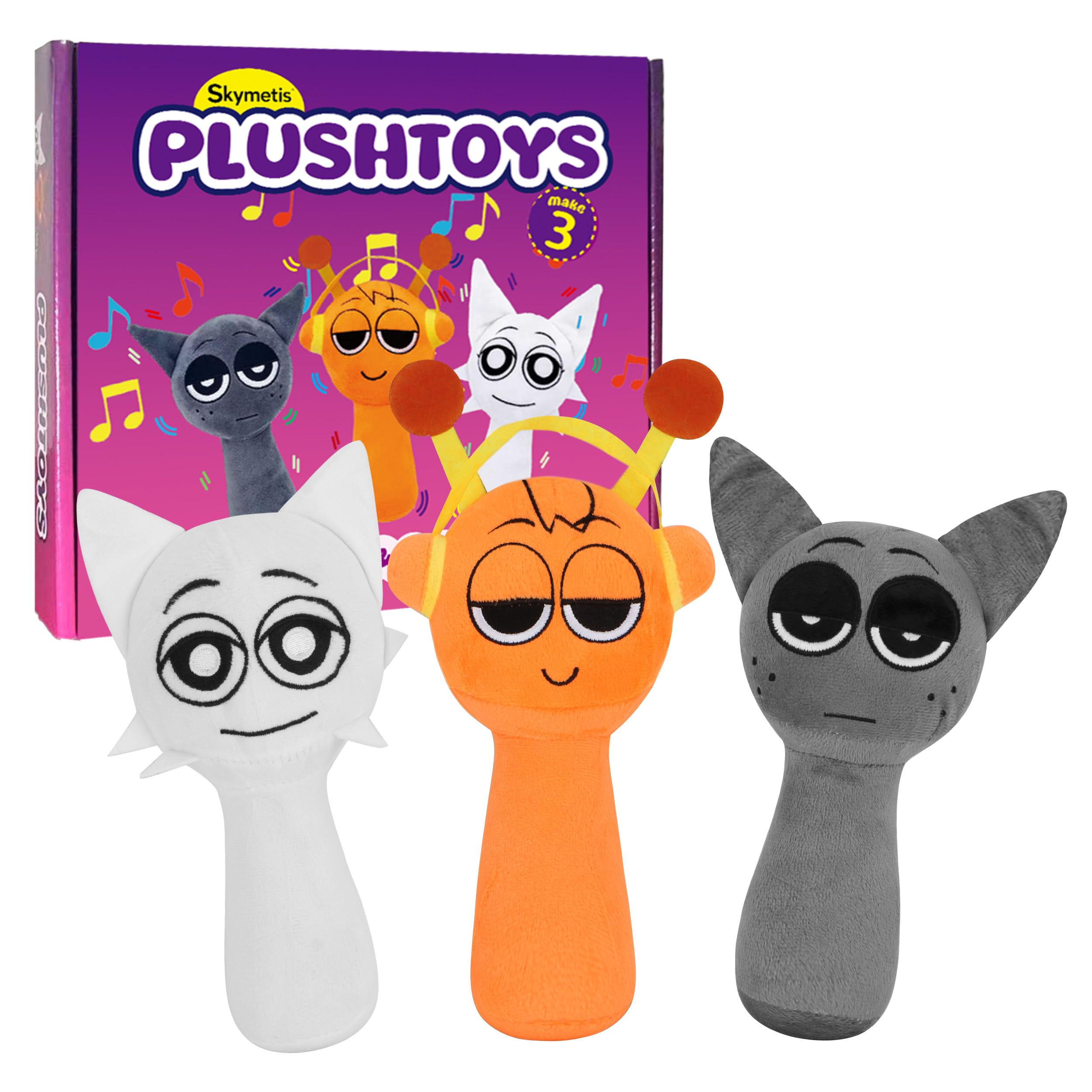 Skymetis Sprunky Plush Toy - Birthday Party Stuffed Animal, Orange Play Plush Toy for Sprunky Stage 3, Soft Toy for 4-6 Year Old Girls and Boys, Kids' Birthday Decoration
