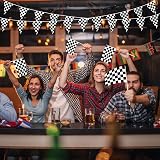 AhfuLife Checkered Stick Flags 14x21cm 30cm Pole 15Pcs Racing Car Decoration view 4
