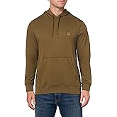 BOSS mens Patch Logo French Terry Pullover Hooded Cotton Sweatshirt