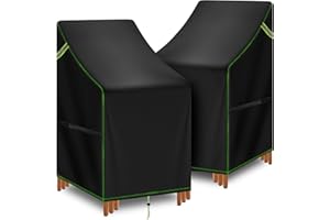 Patio Chair Covers,High Back Outdoor Stacking Chair Cover, 420D Waterproof Patio Furniture Covers for Stackable Chair,Lounge 