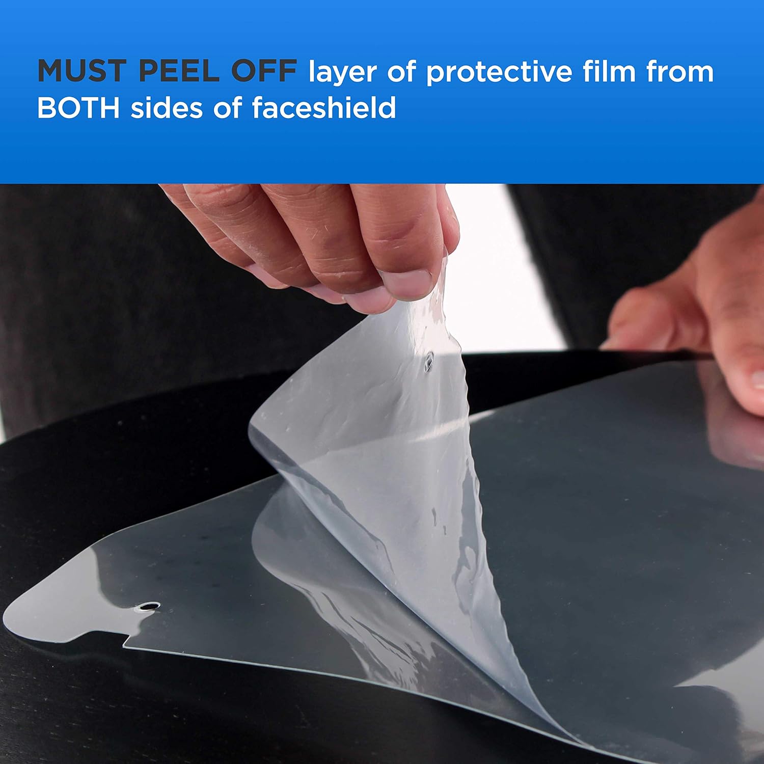 TCP Global Salon World Safety Face Shields with Glasses Frames (Pack of 10) - Ultra Clear Protective Full Face Shields to Protect Eyes, Nose, Mouth - Anti-Fog PET Plastic Sanitary Droplet Splash Guard - - 