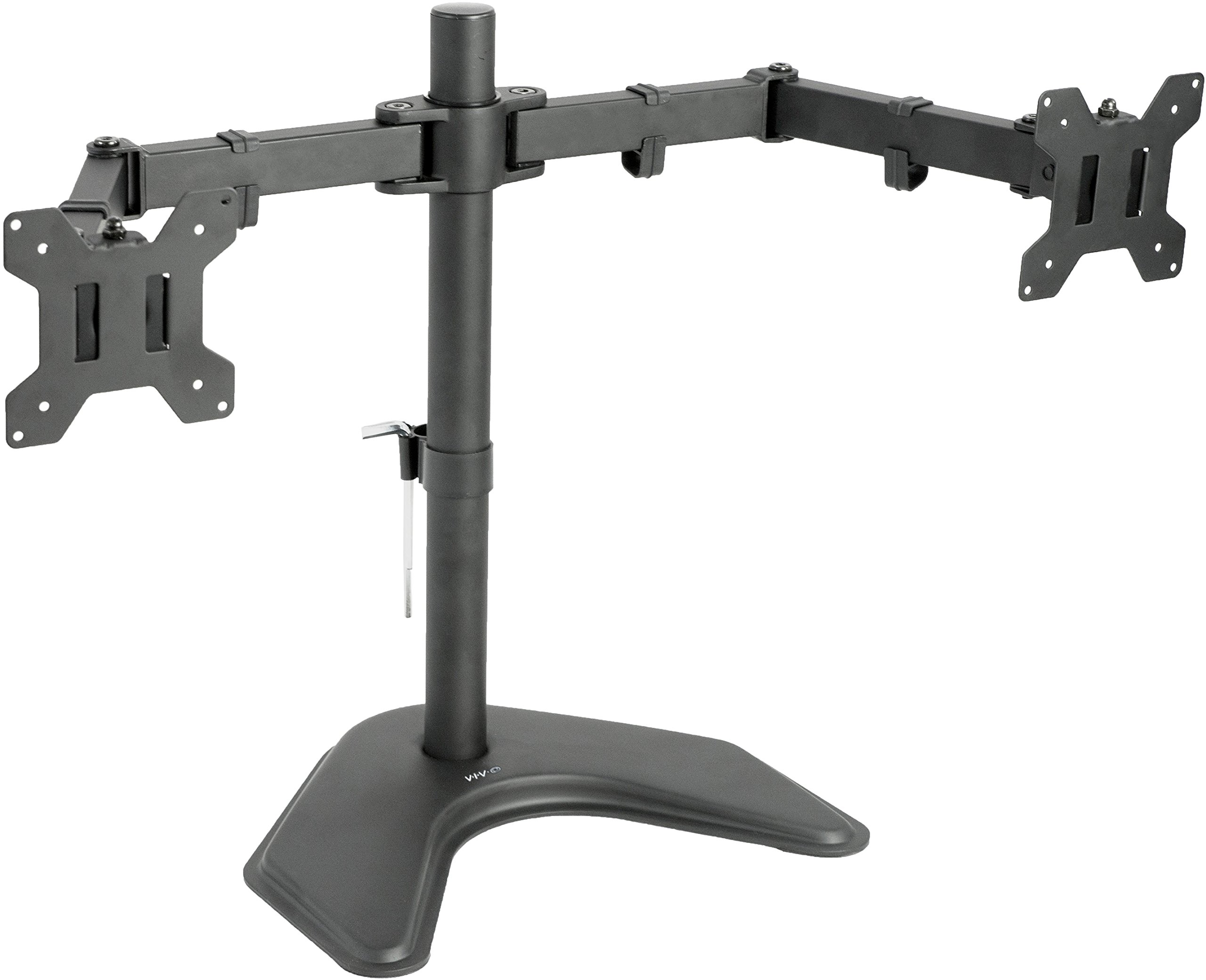 Dual LCD Monitor Desk Mount Stand Adjustable Fits Screens Up To 27