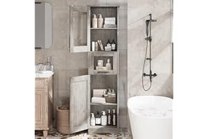 Tall Bathroom Cabinet, 67"/170cm Tall Freestanding Storage Cabinet with 2 Doors & Adjustable Shelves, Freestanding Pantry Org