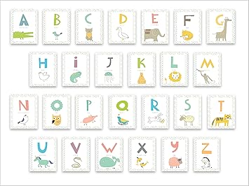letter prints for nursery