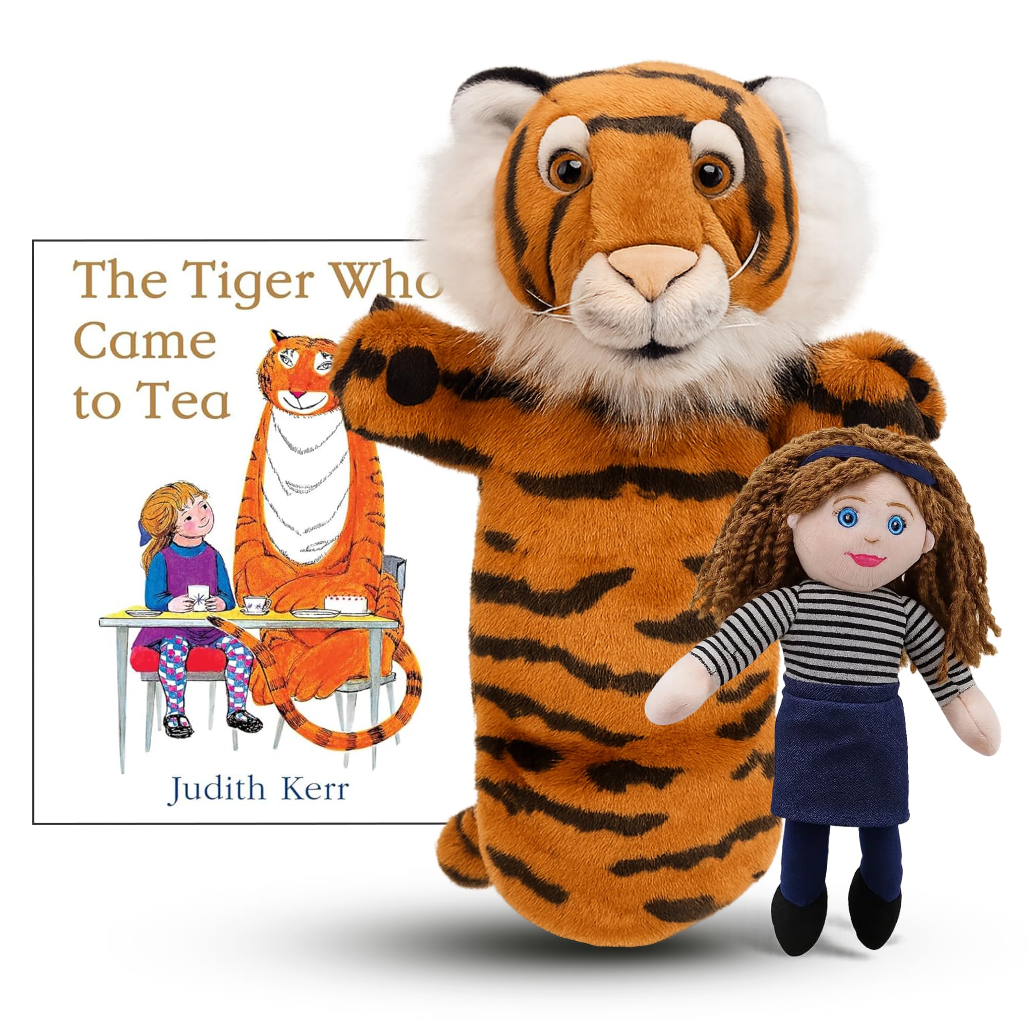 The Tiger Who Came to Tea book with puppets