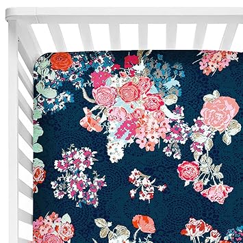 floral fitted crib sheet