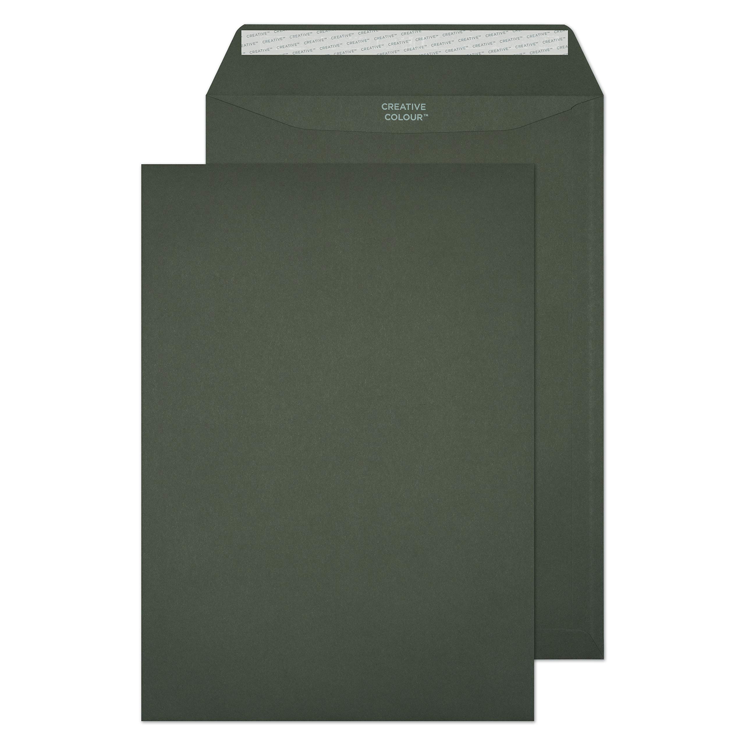 Blake Creative Colour C4 229 x 324 mm 120 gsm Peel & Seal Wallet Envelopes (63424) Graphite Grey - Pack of 10
