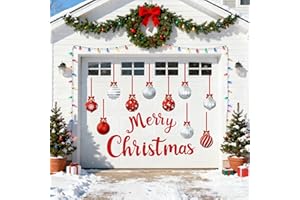 SEALMIC 26Pcs Christmas Garage Door Magets Decoration Magnetic Merry Christmas Decortions Outdoor Xmas Ball Door Garage Magnet Stickers for Refrigerator Fridge Car Kitchen Outside Indoor Home Holidays