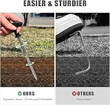 TIMBER RIDGE 10 Pack Tent Pegs Heavy Duty Steel Rustproof Spiral Thread view 4