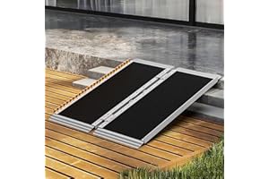 KOLOTOOL Portable Wheelchair Ramp 3FT, Non-Skid Aluminum Ramps for Wheelchairs for Home Steps, 800 LBS Capacity Handicap Ramp for Doorway, Threshold,Front Porch, Entry, Stairs 36" Lx 29.2" Wx2H