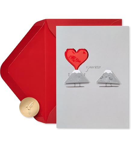 Biglietto Di San Valentino Papyrus Con Abbellimenti E Busta Coordinata - 7x5 Pollici