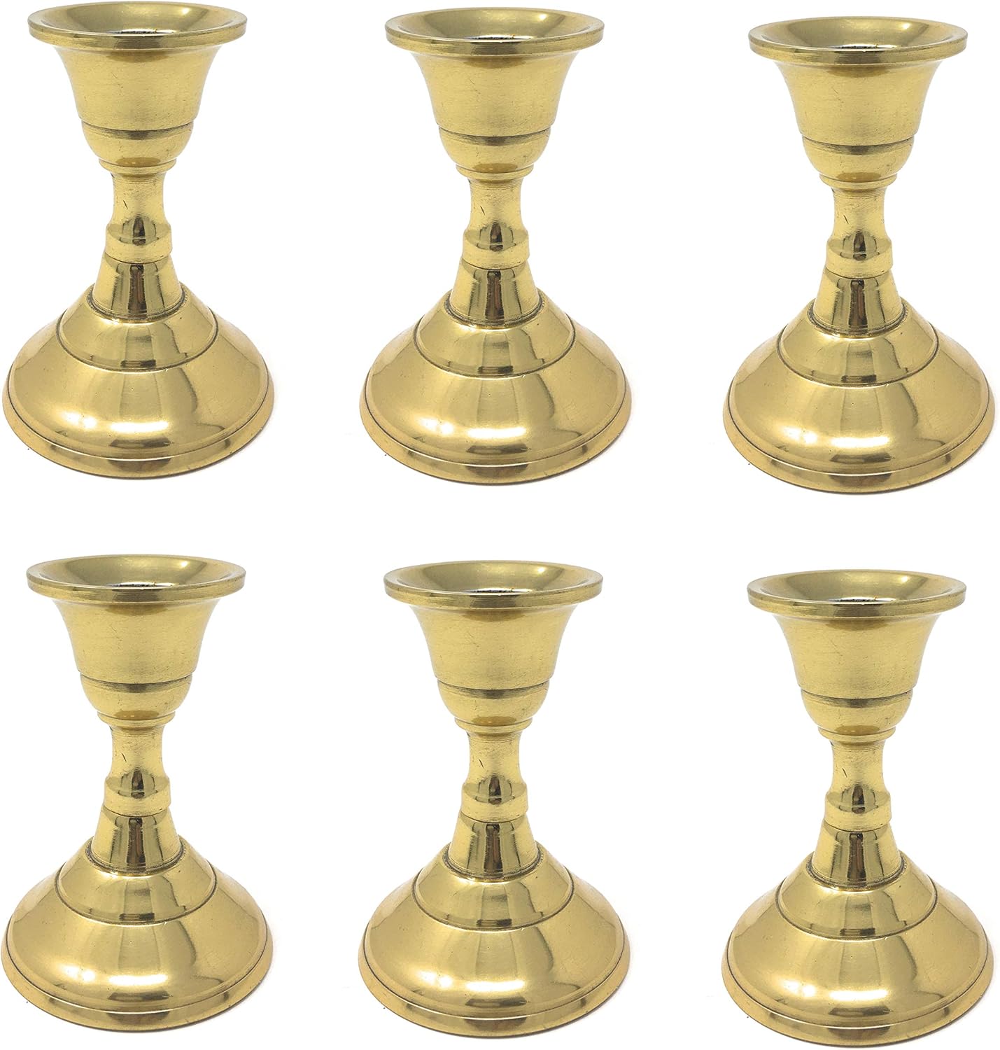 Kerzenständer Gold 6er Set - Vintage Metall Kerzenhalter Für Tischdekoration