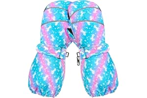 AuSletie Kids Winter Mittens Waterproof Snow Ski Gloves for Girls, Warm Sherpa Lined Long Cuff Snowboard Gloves 3-10 Years