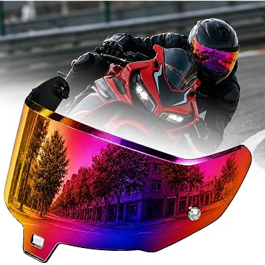 amazon primeamber colored face shield for motorcycle helmet 1Storm Modular Full Flip up Dual Visor Sun Shield: HB89 Glossy Orange 2005 Series amazon primeamber colored face shield