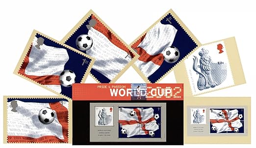 Caja de 2002 de balón de fútbol Mundial de Fútbol de Royal Mail ...