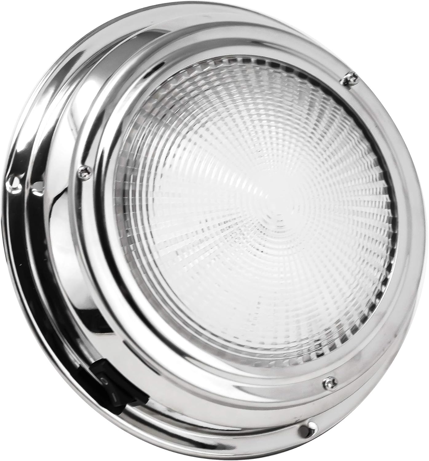 Five Oceans Marine, Boat, RV, Motorhome, Camper, Caravan, Trailer, Cool White LED Dome Light with ON-Off Switch, Polished Stainless Steel, 20 LED Pieces, FO-2625 : Boating Interior Lights : Sports & Outdoors