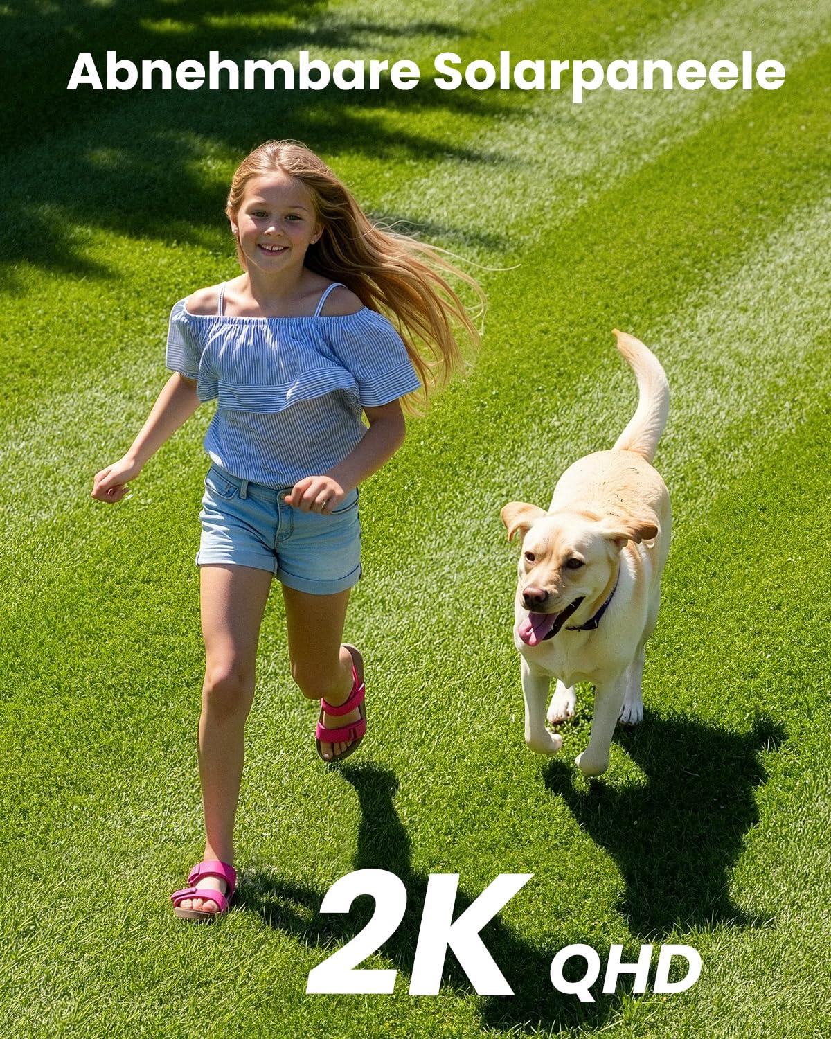 Mrowly 2K Überwachungskamera Aussen Solar, 360° PTZ Kamera Überwachung Aussen Akku, 2,4GHz WLAN Kamera mit PIR Bewegungsmelder, Farbnachtsicht, 2-Wege-Audio, IP66, Cloud/SD Speicher 6