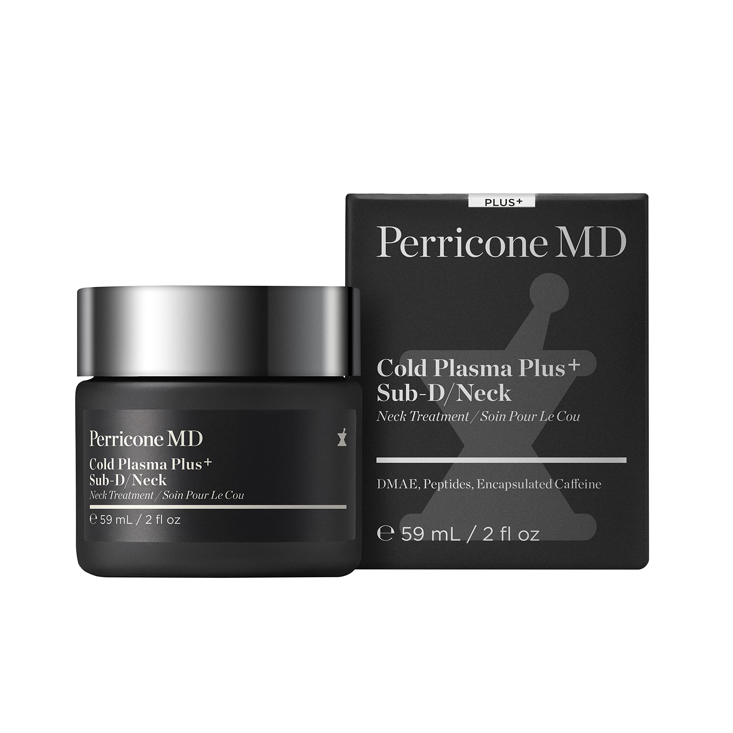 Perricone MD Cold Plasma Plus+ Sub D/Neck -Neck & Jawline Firming Treatment with DMAE & Caffeine 59ml – Anti-Aging Contouring Cream to Sculpt, Tighten & Reduce Double Chin, Improve Elasticity
