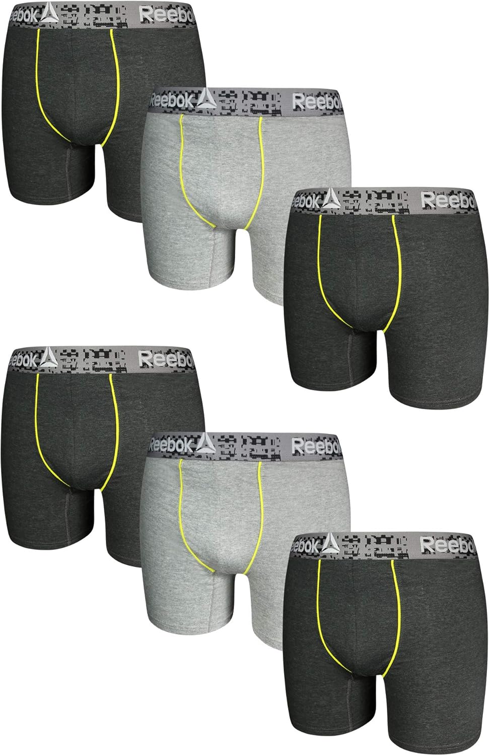 No Fly Reebok Mens 6 Pack Cotton Stretch Boxer Briefs Men Boxer Briefs