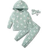 WESIDOM Toddler Girl Clothes Outfits Long Sleeve Hoodie Sweatshirt Pants Headband Toddler Girl Clothing Set