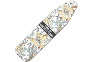 veiox Standard Size Ironing Board Cover and Pad, Full Size Scorch Resistant Padding, 100% Organic Cotton, Heat-Resistant & Washable – Elastic Trim for Easy Installation