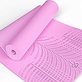 LOLLIPOP Thick Yoga Mat, Non-Slip Exercise Mat for Yoga, Pilates, Stretching Fitness & Exercise Mat with Easy-Cinch Carrier Strap
