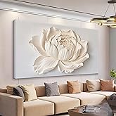 TAIJXAGSG Canvas Wall Art Decor Painting White Flower Plants Wall Decor Botanical Modern Wall Art Print Paintings Decorations Artwork Pictures For Bedroom Living Room Home Office Artwork 20"×40"