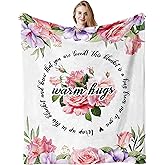 Get Well Gifts for Women After Surgery, Inspirational Sympathy Gifts for Women, Thinking of You/Breast Cancer Care/Feel Better Gift for Woman, Warm Hug Healing Blanket, Soft Throw Blanket 60"x50"