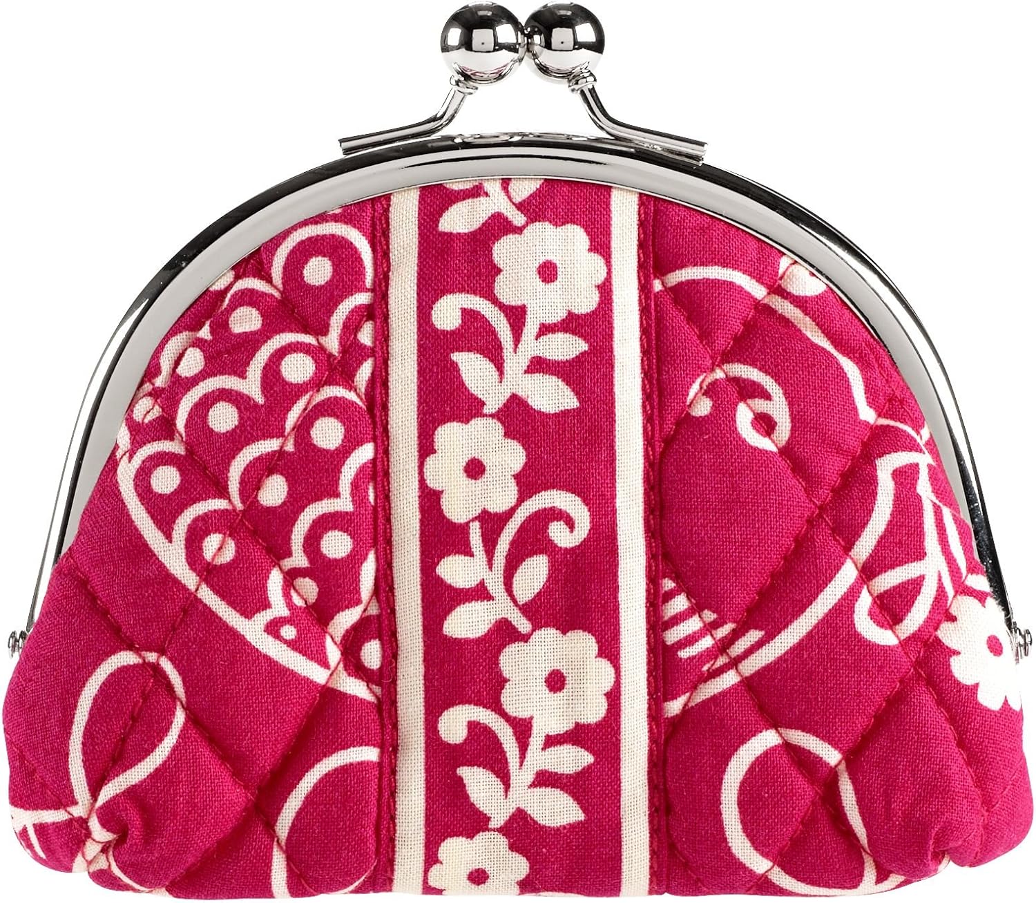 Vera Bradley Double Kiss Coin Purse Twirly Birds Pink Clothing