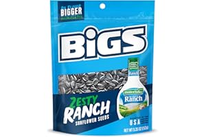 BIGS Hidden Valley Ranch Sunflower Seeds, Keto Friendly Snack, 5.35-oz. Bag (Pack of 12)