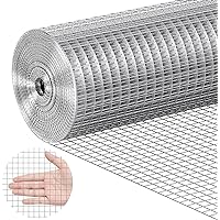 VEVOR Hardware Cloth, 1/2 inch 24in x 25 ft 19 Gauge, Hot Dipped Galvanized Wire Mesh Roll, Chicken Wire Fencing, Wire Mesh f