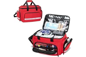 Damero Medical Trauma Bag, First Aid Bags Empty Medical Bag with Detachable Dividers, Ideal for Nurse, Physical Therapists, D