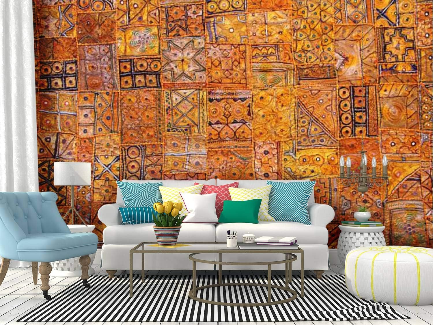 Amazon Com Self Adhesive Wallpaper Roll Paper India Fabric Background Patchwork Indian Background Stock Pictures Removable Peel And Stick Wallpaper Decorative Wall Mural Posters Home Covering Interior Film Home Kitchen