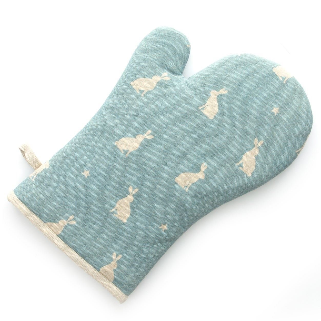 Dexam Rushbrookes Stargazing Hare 100% Cotton Oven Gauntlet ,Blue,33 x 20