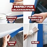 XFasten Professional Blue Painters Tape 2 Inch x 60 Yards 3-Pack Residue Free view 4