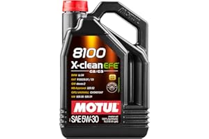 Motul 8100 X-clean EFE 5W-30 Full Synthetic Motor Oil | Fuel Economy Formula, Helps Protect Emissions Systems, Clean Engine Performance | Long Drain Capable, Improved Engine Responsiveness | 5L