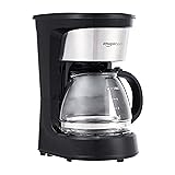 Amazon Basics 5-Cup Coffee Maker with Reusable Filter - Black and Stainless Steel